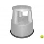 TABURETE Q-CONNECT RUEDAS RETRACTILES TRES RUEDAS -DOS NIVELES GRIS