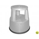 TABURETE Q-CONNECT RUEDAS RETRACTILES TRES RUEDAS -DOS NIVELES GRIS