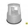 TABURETE Q-CONNECT RUEDAS RETRACTILES TRES RUEDAS -DOS NIVELES GRIS