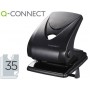 TALADRADOR Q-CONNECT 2 TALADROS -COLOR NEGRO -ABERTURA 3,5 MM PARA 35 HOJAS
