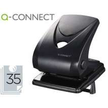 TALADRADOR Q-CONNECT 2 TALADROS -COLOR NEGRO -ABERTURA 3,5 MM PARA 35 HOJAS