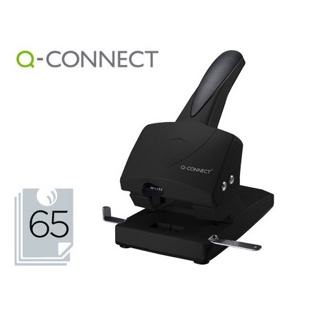 TALADRADOR Q-CONNECT KF01237 NEGRO -ABERTURA 6,5 MM -CAPACIDAD 65 HOJAS