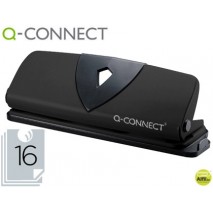 TALADRADOR Q-CONNECT KF01238 NEGRO -4 TALADROS -ABERTURA 1,6 MM -CAPACIDAD 16 HOJAS
