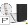 CARPETA DE 4 ANILLAS 40MM MIXTAS LIDERPAPEL FOLIO CARTON FORRADO PAPER COAT NEGRA
