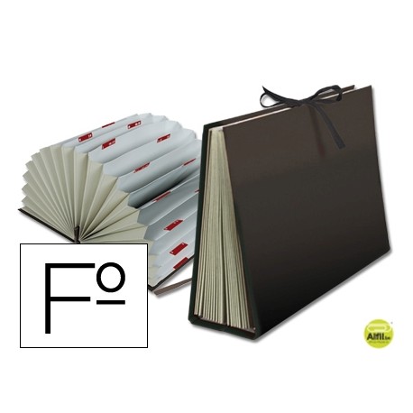 CARPETA FUELLE LIDERPAPEL FOLIO CARTON FORRADO NEGRA