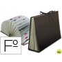 CARPETA FUELLE LIDERPAPEL FOLIO CARTON FORRADO NEGRA