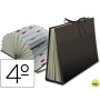 CARPETA FUELLE LIDERPAPEL CUARTO CARTON FORRADO NEGRA