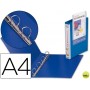 CARPETA BEAUTONE CANGURO 4 ANILLAS MIXTAS 25 MM 43452 POLIPROPILENO DIN A4 AZUL