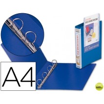 CARPETA BEAUTONE CANGURO 4 ANILLAS MIXTAS 25 MM 43452 POLIPROPILENO DIN A4 AZUL