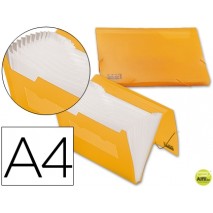 CARPETA BEAUTONE CLASIFICADOR FUELLE 32181 POLIPROPILENO DIN A4 NARANJA SERIE FROSTY 13 DEPARTAMENTO