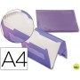 CARPETA BEAUTONE CLASIFICADOR FUELLE 32186 POLIPROPILENO DIN A4 VIOLETA SERIE FROSTY 13 DEPARTAMENTO
