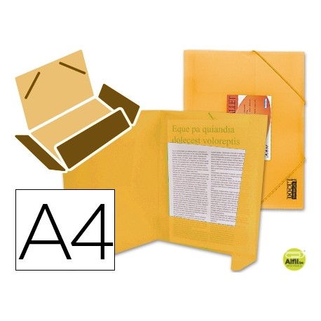 CARPETA BEAUTONE GOMAS SOLAPAS34981 POLIPROPILENO DIN A4 NARANJA SERIE FROSTY