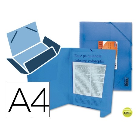 CARPETA BEAUTONE GOMAS SOLAPAS34982 POLIPROPILENO DIN A4 AZUL SERIE FROSTY