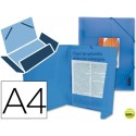 CARPETA BEAUTONE GOMAS SOLAPAS34982 POLIPROPILENO DIN A4 AZUL SERIE FROSTY
