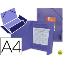 CARPETA BEAUTONE GOMAS SOLAPAS34986 POLIPROPILENO DIN A4 VIOLETA SERIE FROSTY