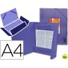 CARPETA BEAUTONE GOMAS SOLAPAS34986 POLIPROPILENO DIN A4 VIOLETA SERIE FROSTY