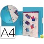CARPETA BEAUTONE 4 ANILLAS 25 MM MIXTAS 43432 POLIPROPILENO DIN A4 AZUL SERIE FROSTY