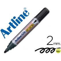 ROTULADOR ARTLINE MARCADOR PERMANENTE 170 NEGRO -PUNTA REDONDA 2 MM -ANTISECADO