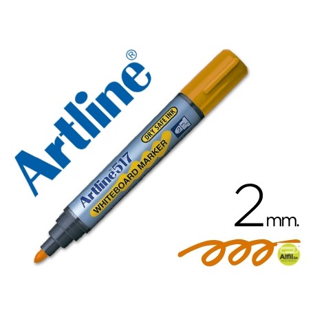 ROTULADOR ARTLINE PIZARRA EK-517 NARANJA -PUNTA REDONDA 2 MM -TINTA DE BAJO OLOR