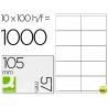 ETIQUETA ADHESIVA Q-CONNECT KF10658 TAMAÑO 105X57 MM FOTOCOPIADORA LASER INK-JET CAJA CON 100 HOJAS