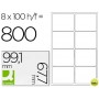 ETIQUETA ADHESIVA Q-CONNECT KF01588 TAMAÑO 99,1X67,7 MM FOTOCOPIADORA LASER INK-JET CAJA CON 100 HOJ