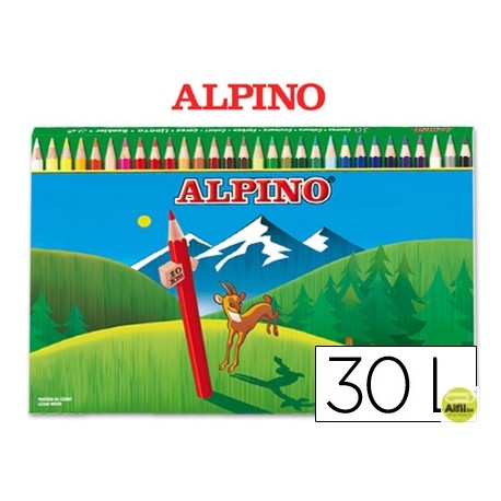 LAPICES DE COLORES ALPINO 659 30 COLORES -CAJA DE CARTON