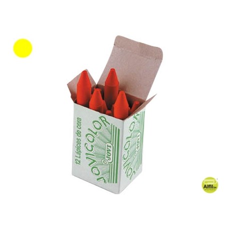 LAPICES CERA JOVICOLOR UNICOLOR AMARILLO CLARO -CAJA DE 12