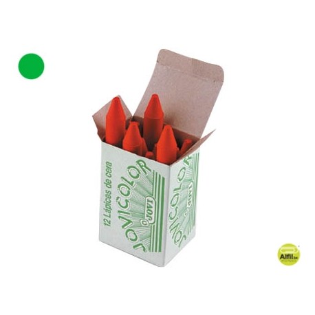 LAPICES CERA JOVICOLOR UNICOLOR VERDE CLARO -CAJA DE 12