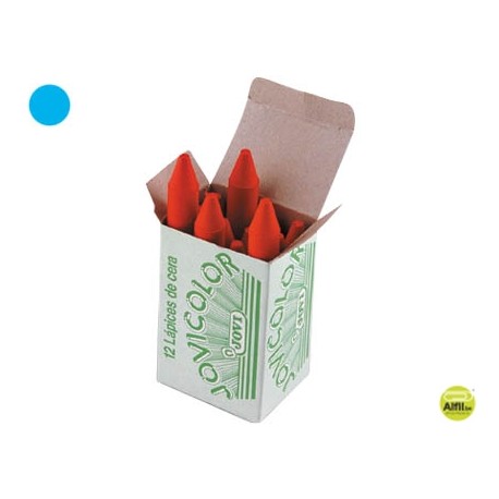 LAPICES CERA JOVICOLOR UNICOLOR AZUL CLARO -CAJA DE 12