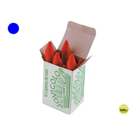 LAPICES CERA JOVICOLOR UNICOLOR AZUL OSCURO -CAJA DE 12