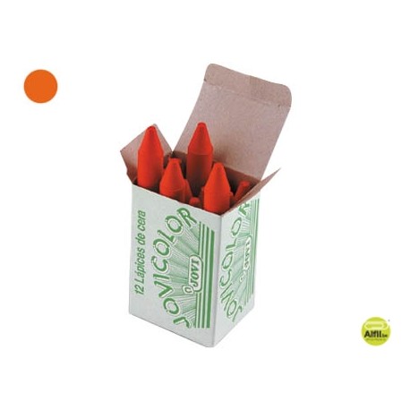 LAPICES CERA JOVICOLOR UNICOLOR NARANJA -CAJA DE 12