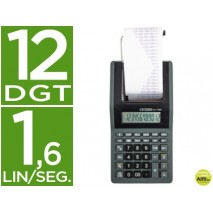 CALCULADORA CITIZEN IMPRESORA PANTALLA PAPEL CX-77 12 DIGITOS NEGRA