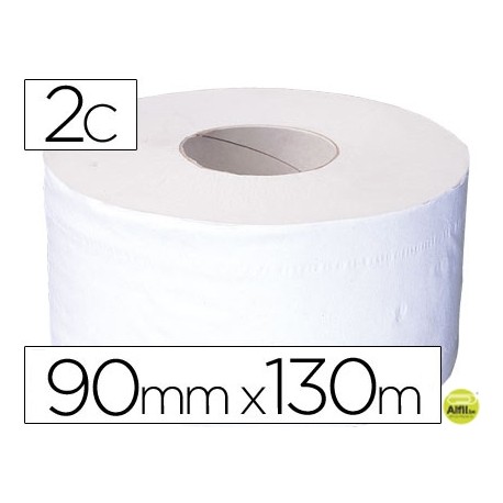 PAPEL HIGIENICO JUMBO 2 CAPAS RECICLADO -ROLLO CON 130 MTS. -PARA DISPENSADOR 925