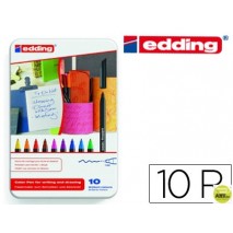ROTULADOR EDDING PUNTA FIBRA 1200 -CAJA DE 10 ROTULADORES -PUNTA REDONDA 0.5 MM