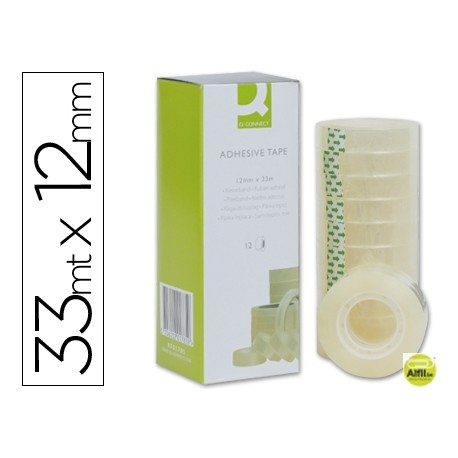 CINTA ADHESIVA Q-CONNECT 33 MT X 12 MM