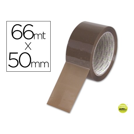 CINTA ADHESIVA Q-CONNECT POLIPROPILENO HAVANA 66 MT X 50 MM -PARA EMBALAJE