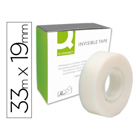 CINTA ADHESIVA Q-CONNECT 33 MT X 19 MM INVISIBLE