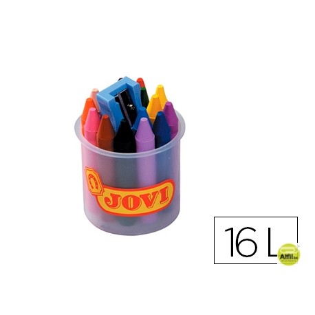 LAPICES CERA JOVICOLOR -BOTE DE 16 COLORES