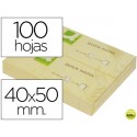BLOC DE NOTAS ADHESIVAS QUITA Y PON Q-CONNECT 40X50 MM CON 100 HOJAS