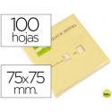 BLOC DE NOTAS ADHESIVAS QUITA Y PON Q-CONNECT 75X75 MM CON 100 HOJAS