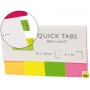 BANDERITAS SEPARADORAS Q-CONNECT 20X50 MM FLUORESCENTE PACK DE 4 CON 40 HOJAS