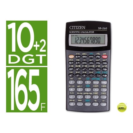CALCULADORA CITIZEN CIENTIFICASR-260 10+2 DIGITOS