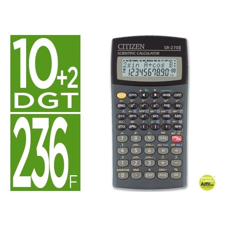 CALCULADORA CITIZEN CIENTIFICASR-270N 10+2 DIGITOS