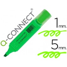 ROTULADOR Q-CONNECT FLUORESCENTE VERDE PUNTA BISELADA