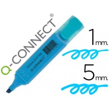 ROTULADOR Q-CONNECT FLUORESCENTE AZUL PUNTA BISELADA