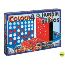 JUEGOS DE MESA FALOMIR -CUATRO EN LINEA + ATAQUE NAVAL