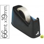 PORTARROLLOS SOBREMESA Q-CONNECT PLASTICO PARA CINTASDE 33 Y 66 MT NEGRO