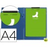 CARPETA Q-CONNECT MINICLIPS PLASTICO DIN A4 AZUL