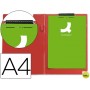 CARPETA Q-CONNECT MINICLIPS PLASTICO DIN A4 ROJA