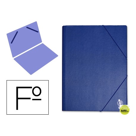 CARPETA GOMAS LIDERPAPEL FOLIO SENCILLA PVC AZUL